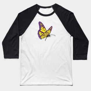 Colorful Butterfly Baseball T-Shirt